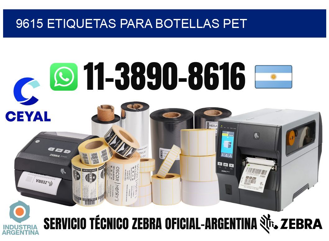 9615 Etiquetas para botellas PET