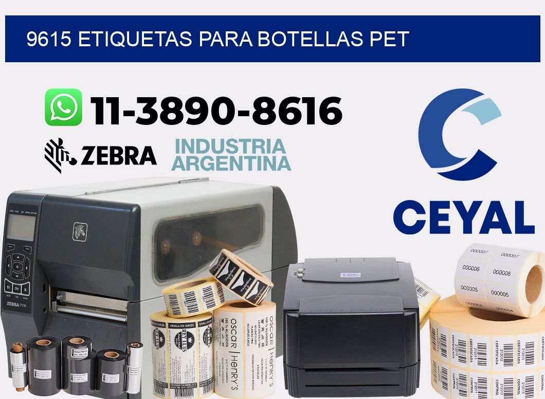 9615 Etiquetas para botellas PET