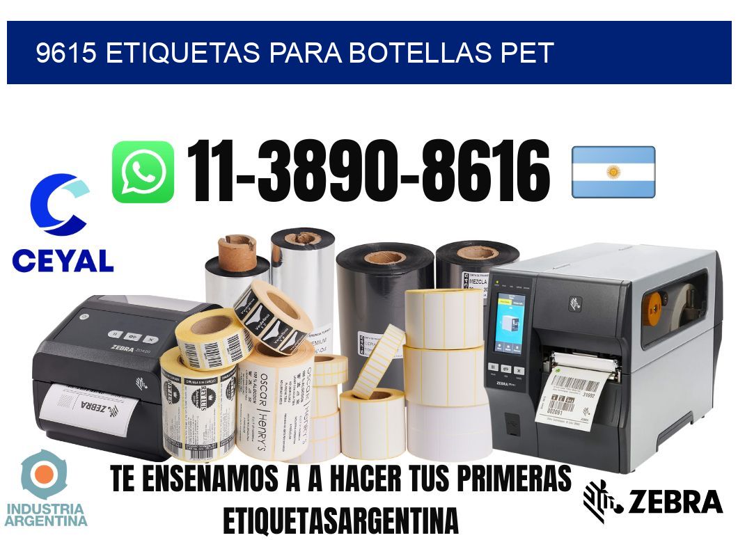 9615 Etiquetas para botellas PET