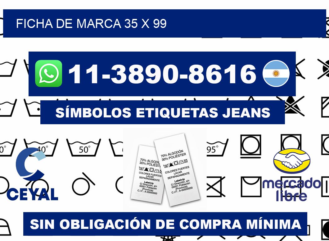 Ficha de marca 35 x 99