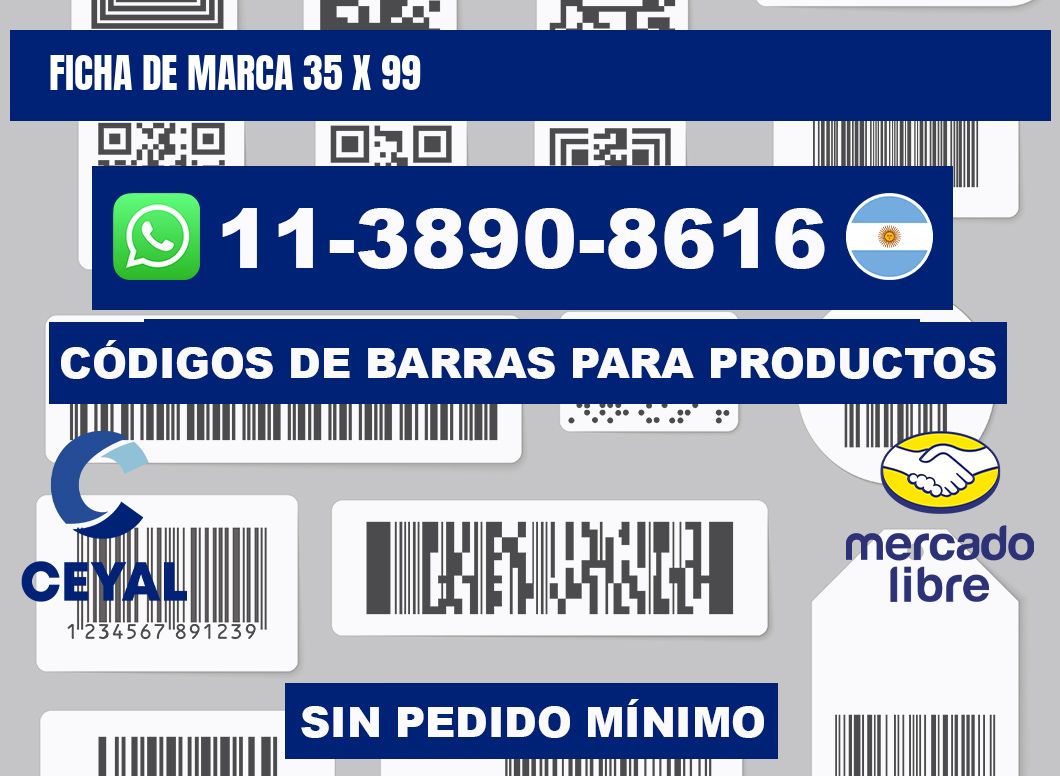 Ficha de marca 35 x 99