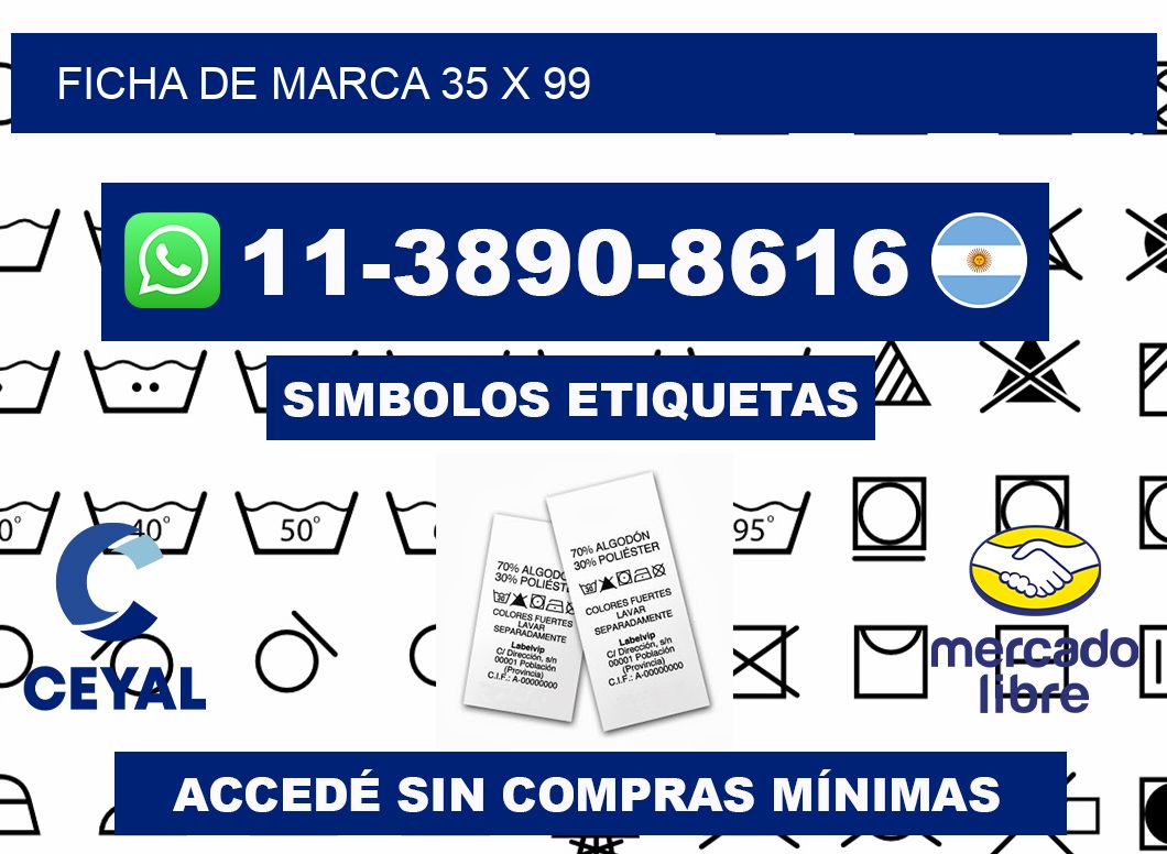 Ficha de marca 35 x 99