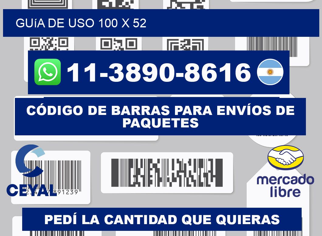 Guía de uso 100 x 52