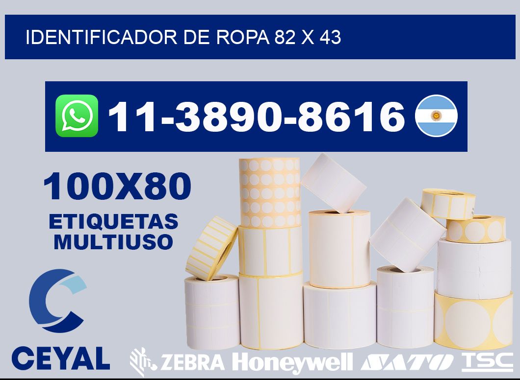Identificador de ropa 82 x 43