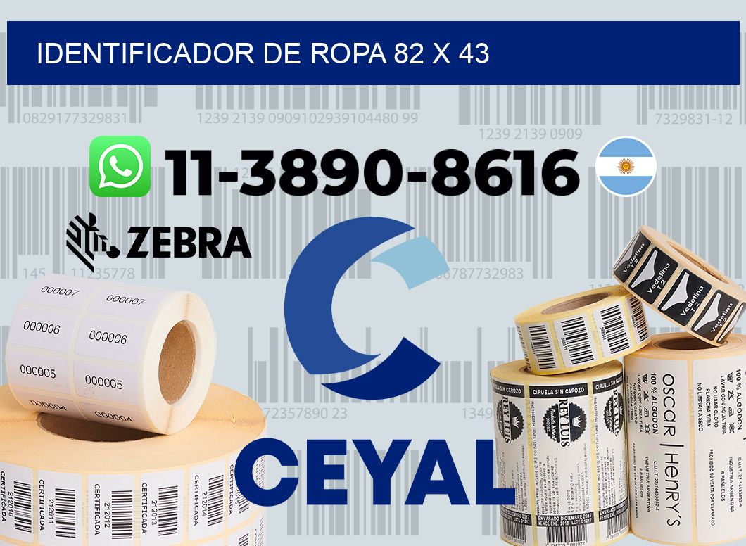 Identificador de ropa 82 x 43