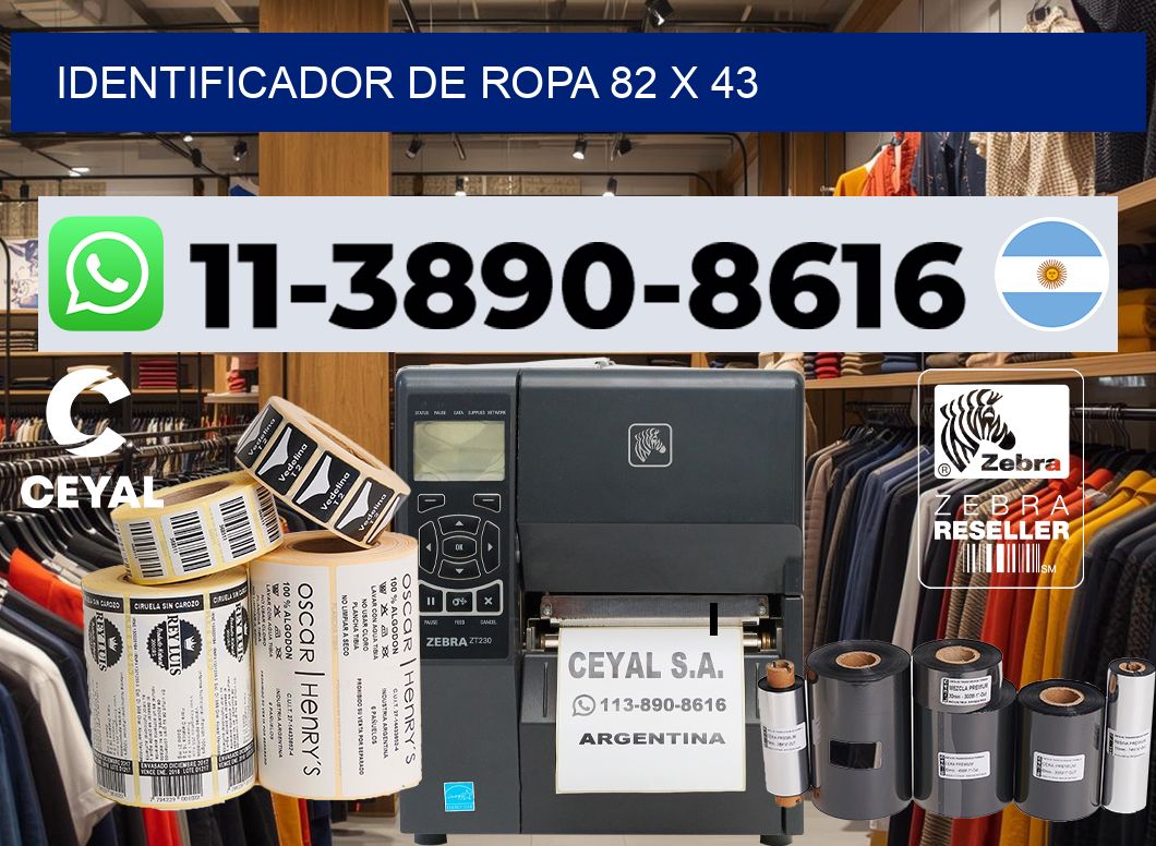 Identificador de ropa 82 x 43
