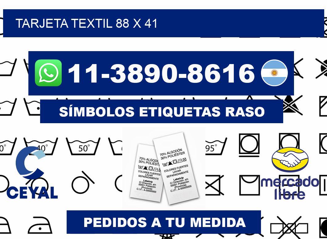 Tarjeta textil 88 x 41