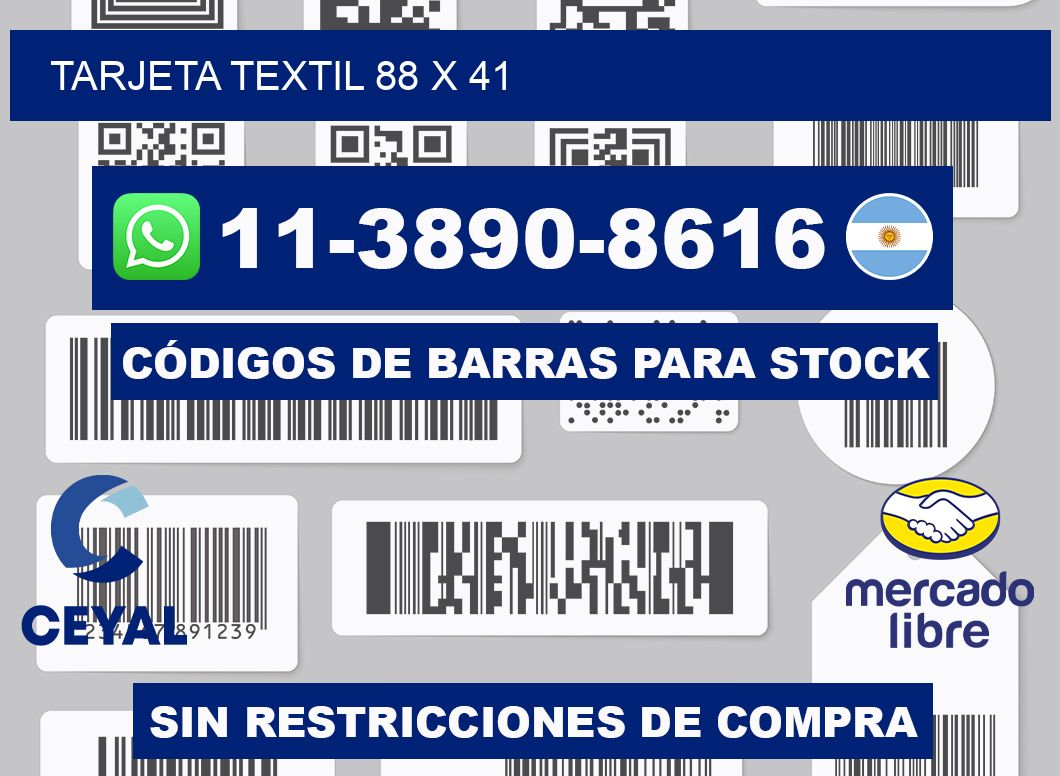 Tarjeta textil 88 x 41