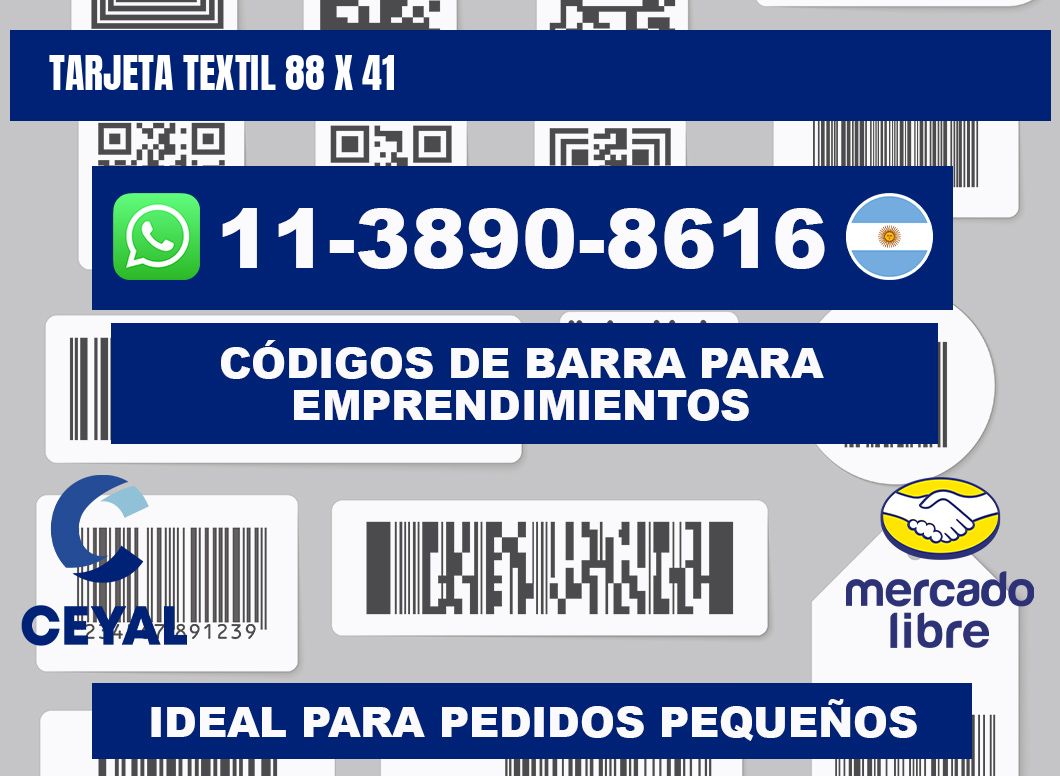 Tarjeta textil 88 x 41