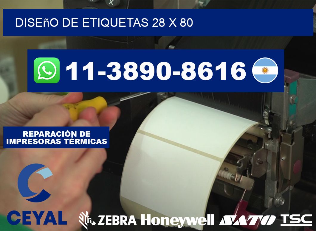diseño de etiquetas 28 x 80