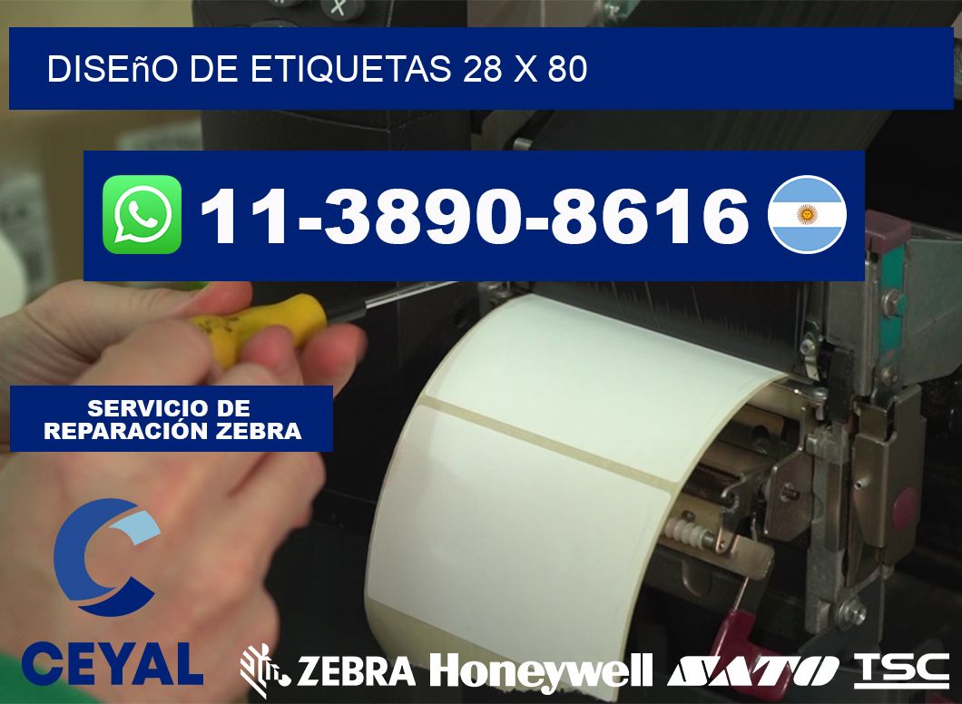 diseño de etiquetas 28 x 80