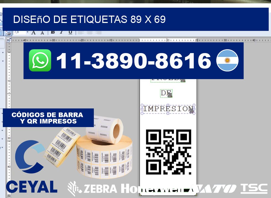 diseño de etiquetas 89 x 69