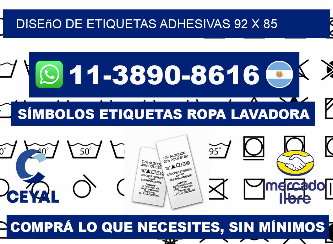 diseño de etiquetas adhesivas 92 x 85