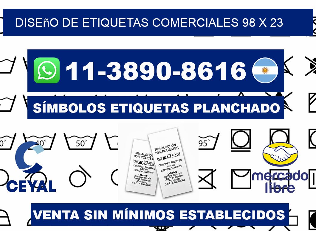 diseño de etiquetas comerciales 98 x 23