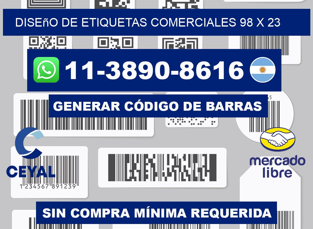 diseño de etiquetas comerciales 98 x 23