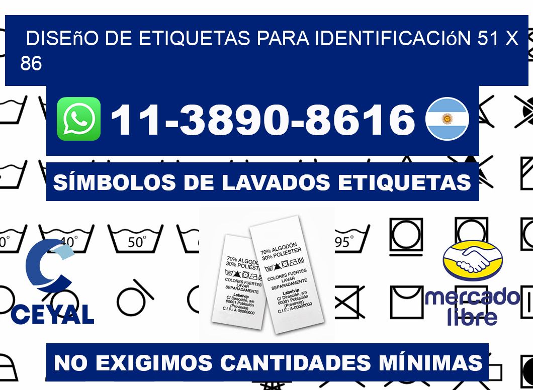 diseño de etiquetas para identificación 51 x 86
