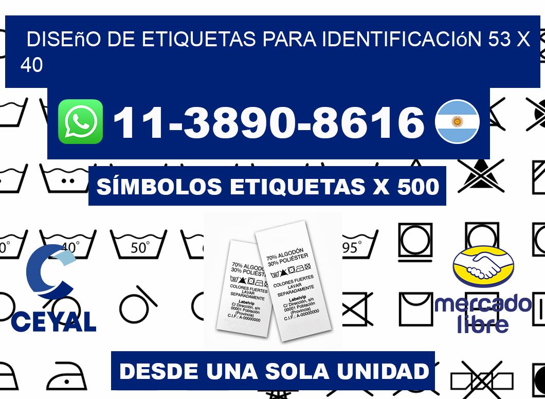 diseño de etiquetas para identificación 53 x 40