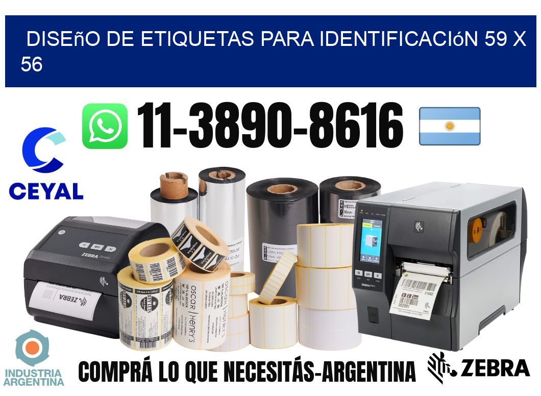 diseño de etiquetas para identificación 59 x 56