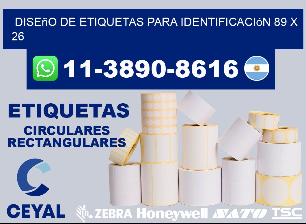 diseño de etiquetas para identificación 89 x 26