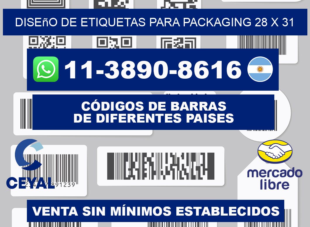 diseño de etiquetas para packaging 28 x 31