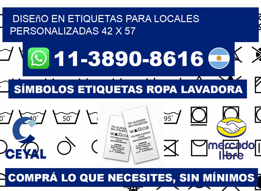 diseño en etiquetas para locales personalizadas 42 x 57