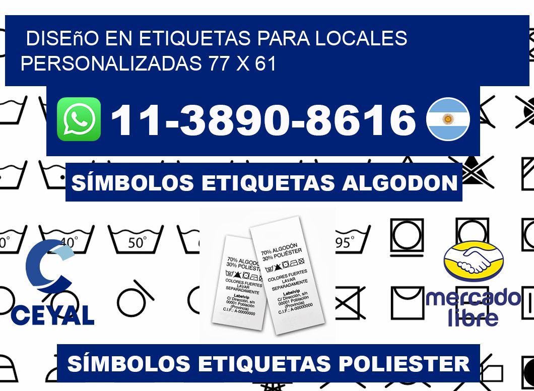 diseño en etiquetas para locales personalizadas 77 x 61
