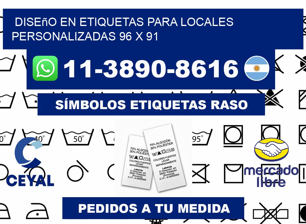 diseño en etiquetas para locales personalizadas 96 x 91