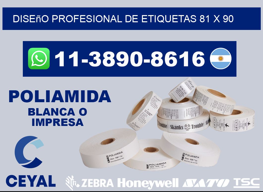 diseño profesional de etiquetas 81 x 90