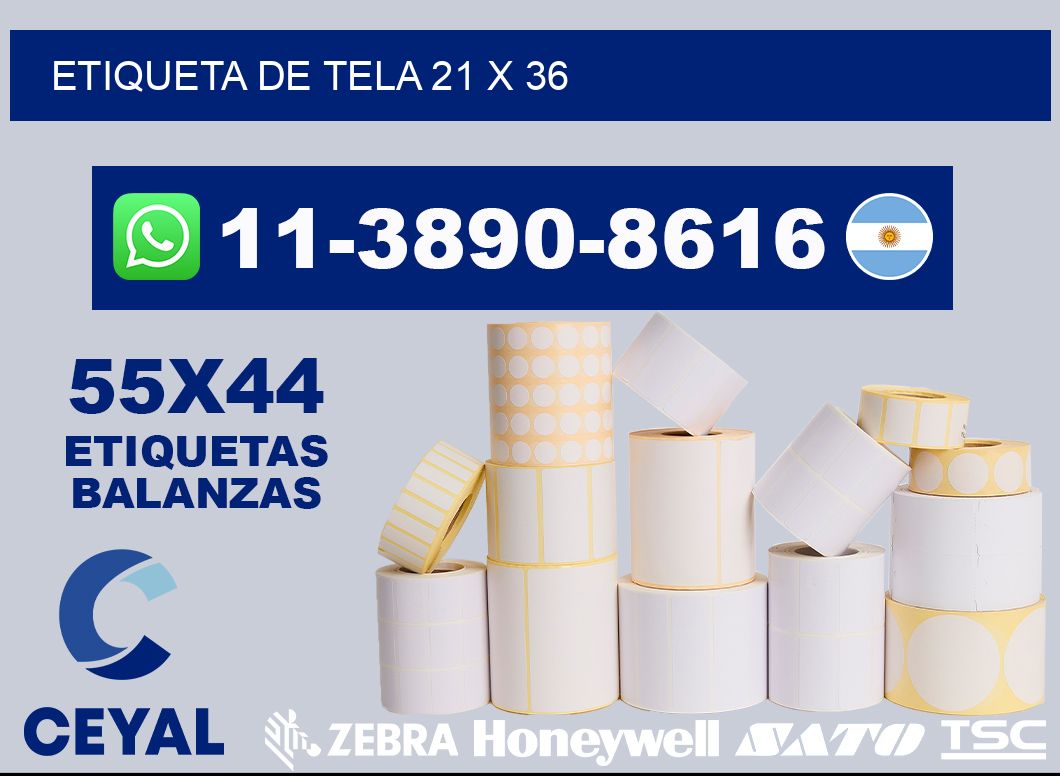 etiqueta de tela 21 x 36