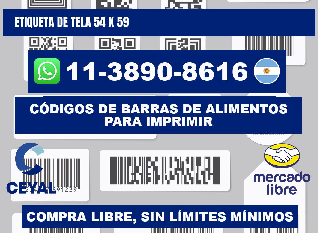 etiqueta de tela 54 x 59
