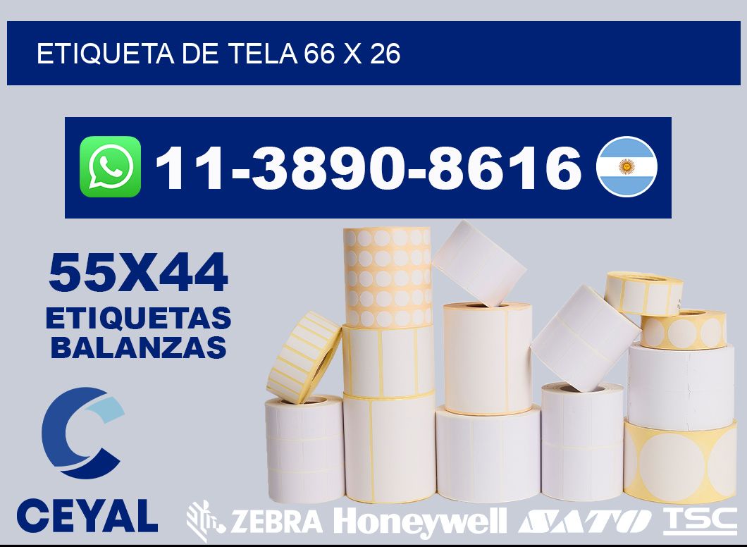 etiqueta de tela 66 x 26
