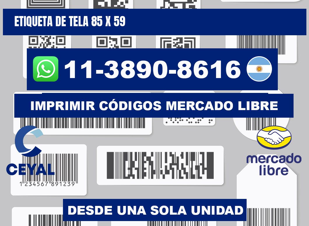 etiqueta de tela 85 x 59