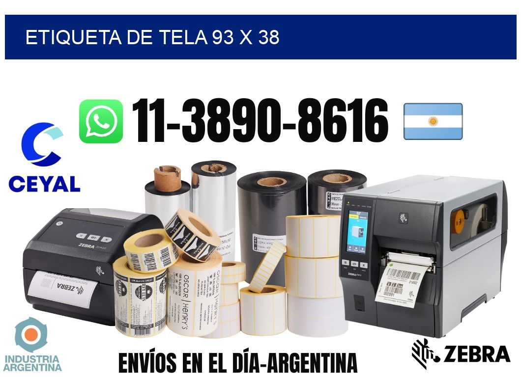 etiqueta de tela 93 x 38