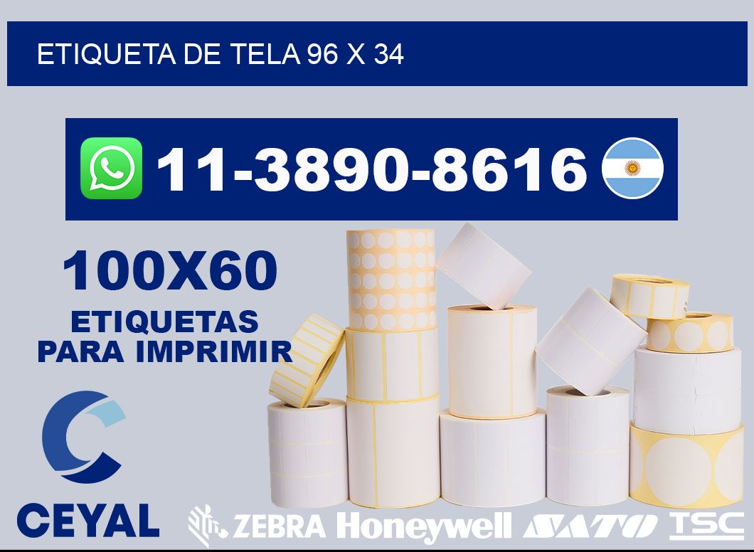 etiqueta de tela 96 x 34