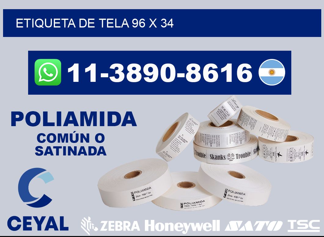 etiqueta de tela 96 x 34