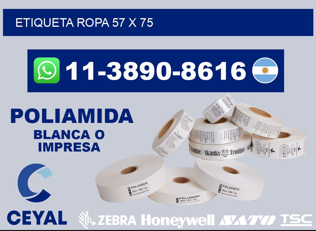 etiqueta ropa 57 x 75