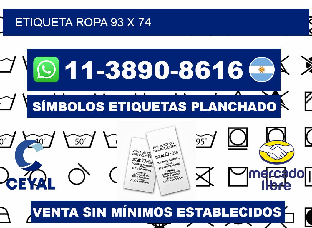 etiqueta ropa 93 x 74