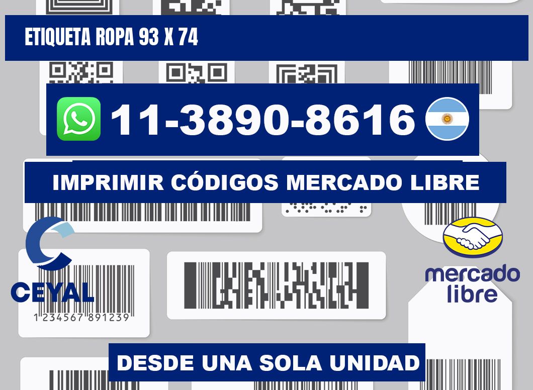 etiqueta ropa 93 x 74