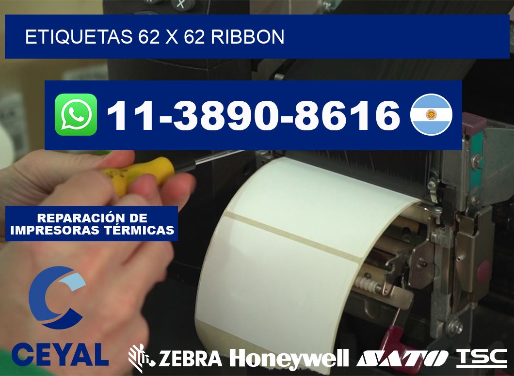 etiquetas 62 x 62 ribbon
