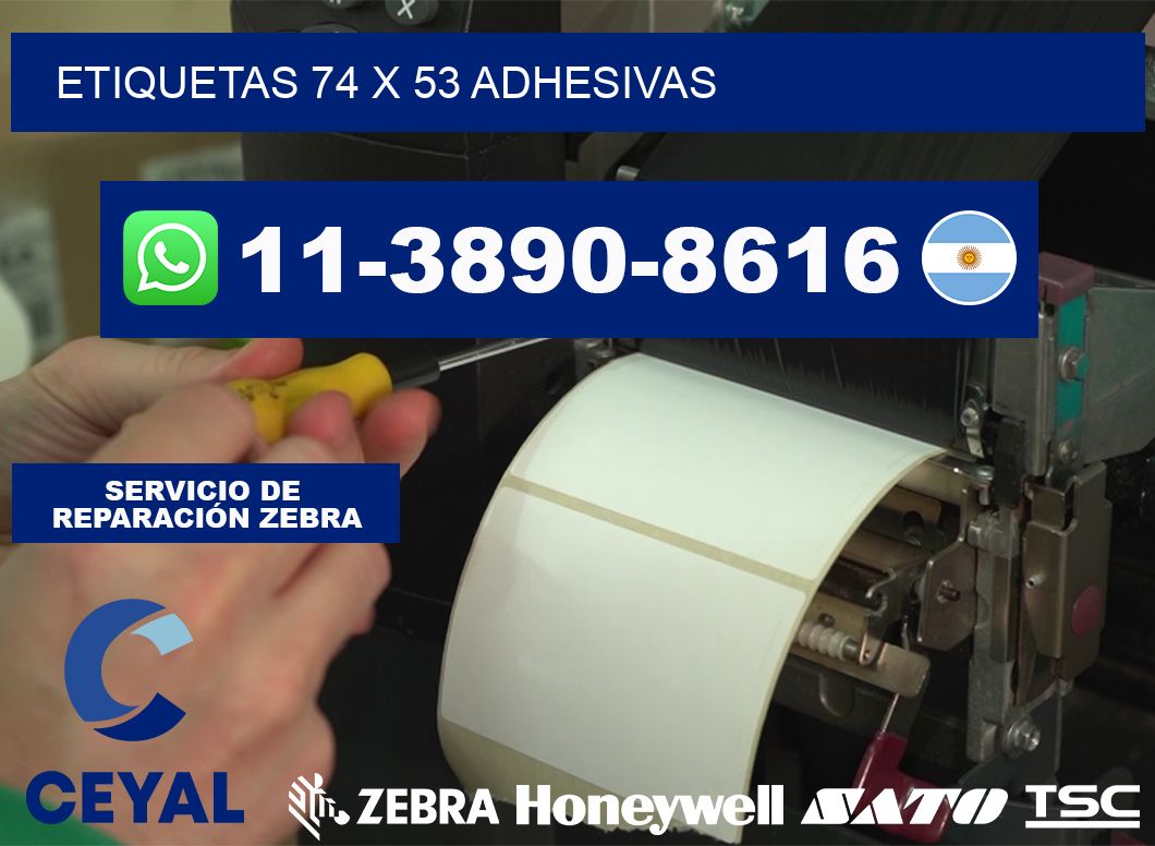 etiquetas 74 x 53 adhesivas