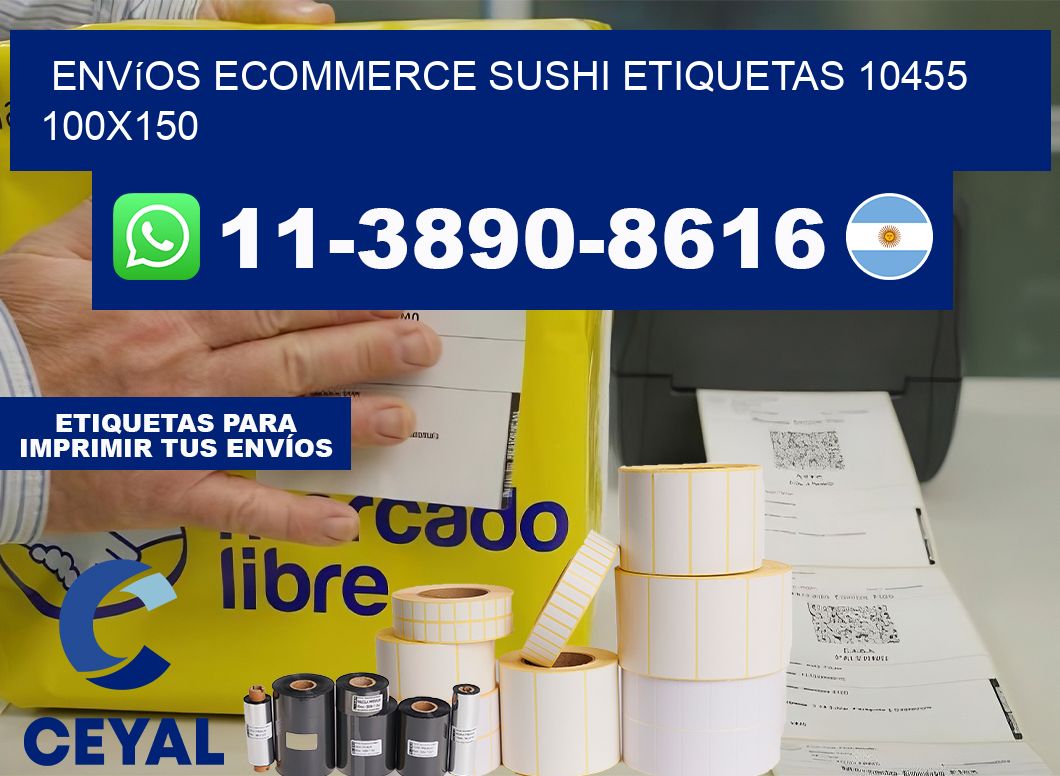 Envíos Ecommerce sushi etiquetas 10455 100×150