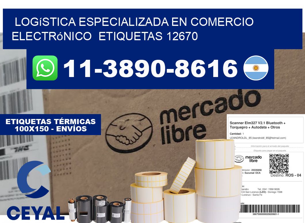 Logística especializada en comercio electrónico etiquetas 12670