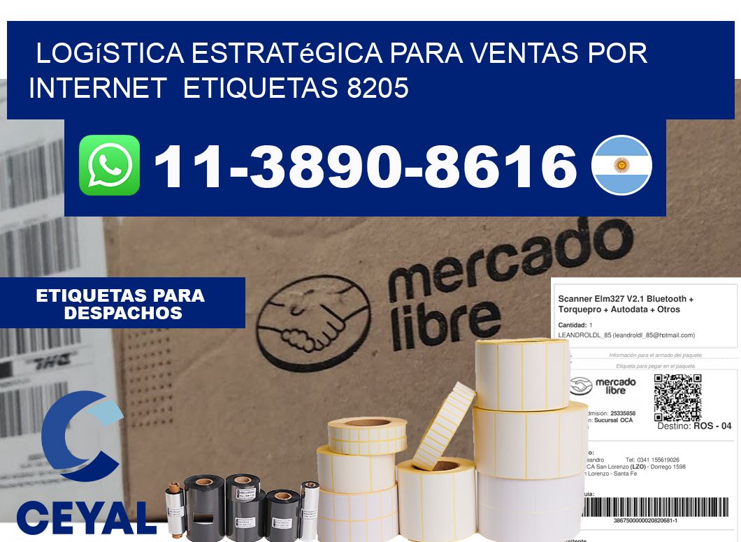 Logística estratégica para ventas por internet  etiquetas 8205