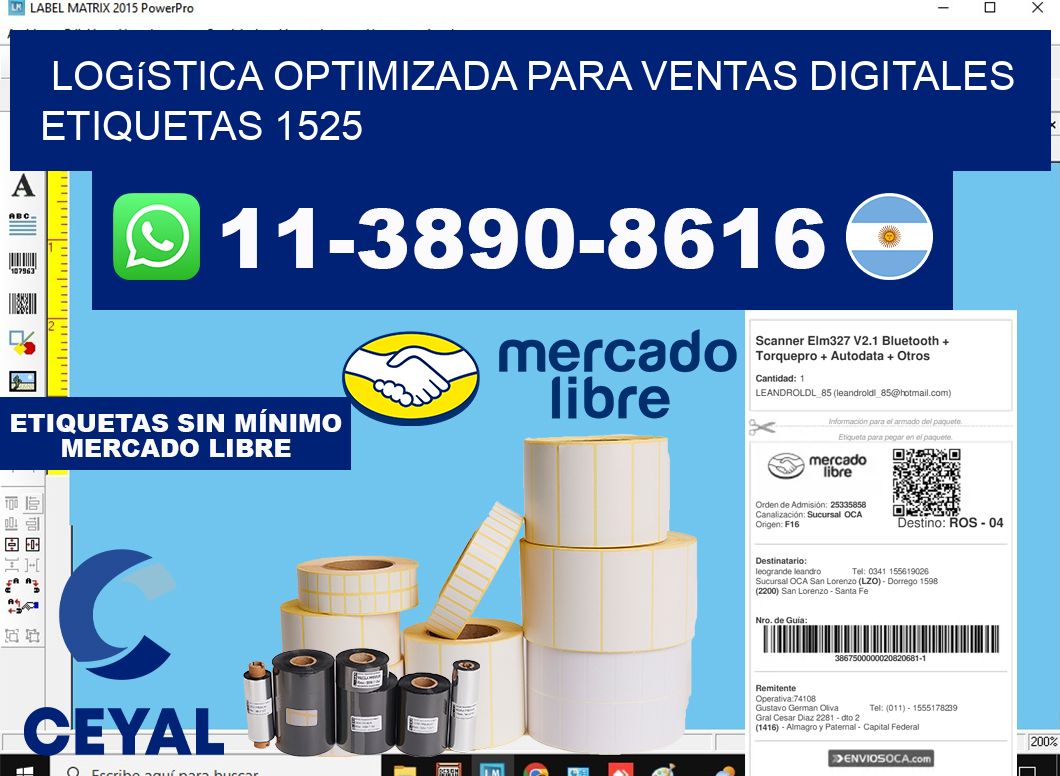 Logística optimizada para ventas digitales  etiquetas 1525