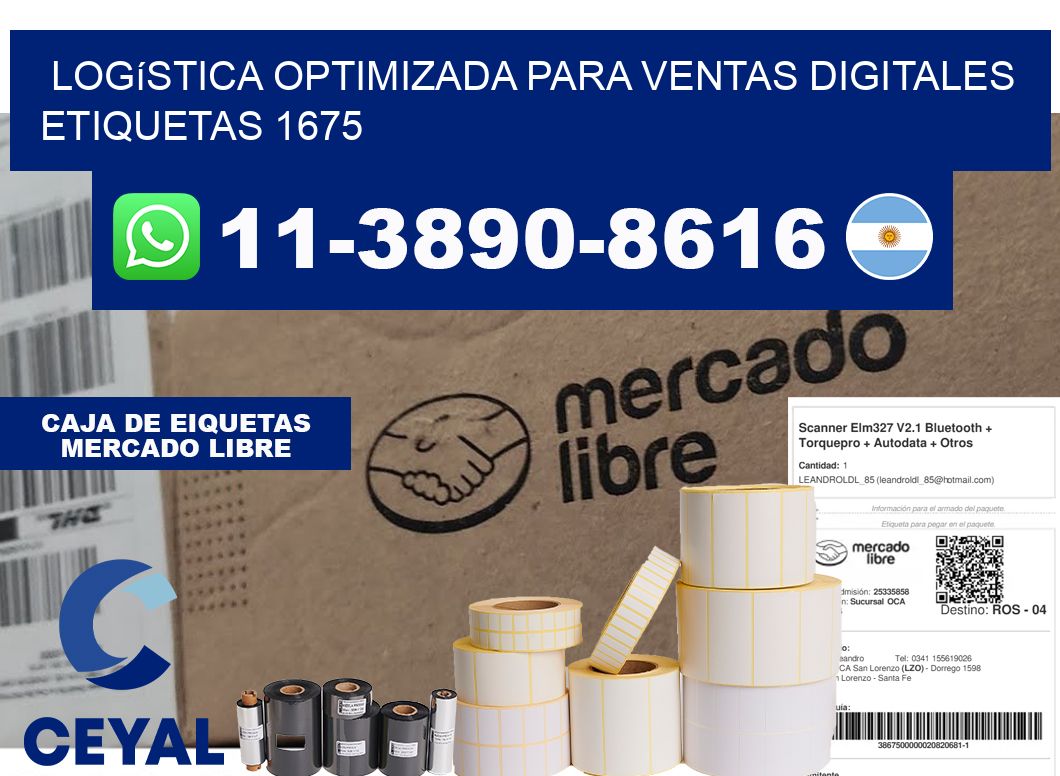 Logística optimizada para ventas digitales  etiquetas 1675