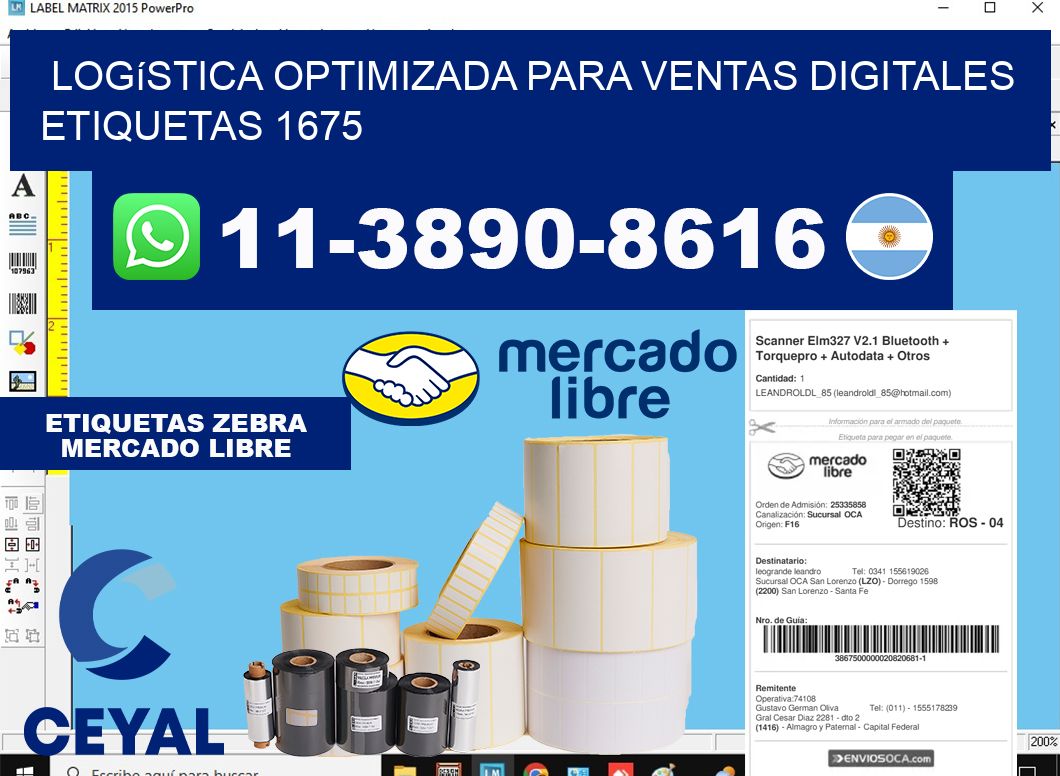 Logística optimizada para ventas digitales  etiquetas 1675