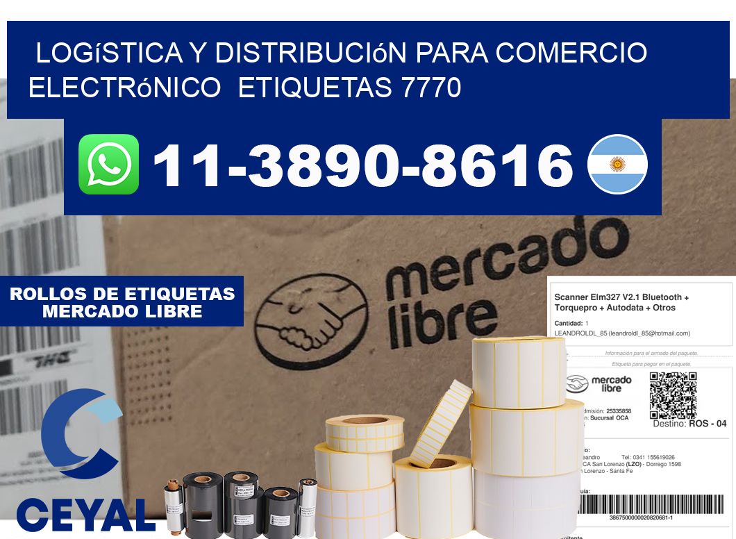 Logística y distribución para comercio electrónico  etiquetas 7770