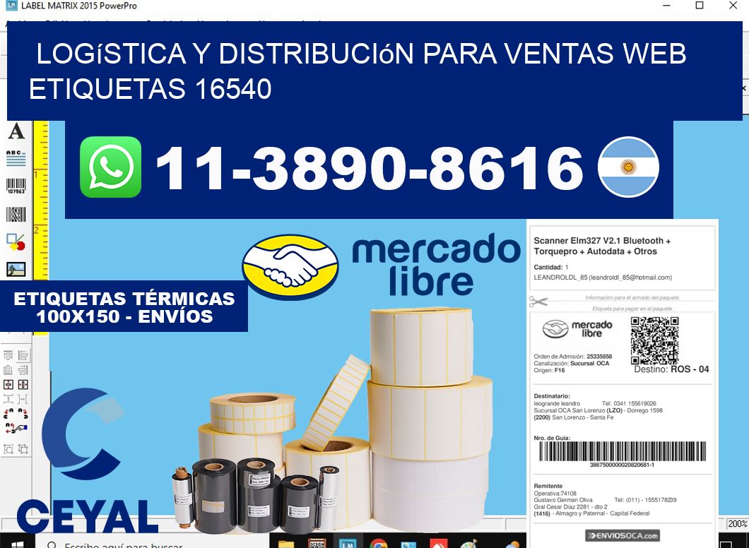 Logística y distribución para ventas web  etiquetas 16540