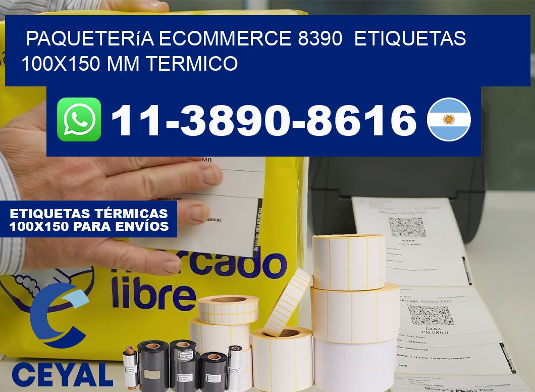 Paquetería eCommerce 8390  etiquetas 100×150 mm termico