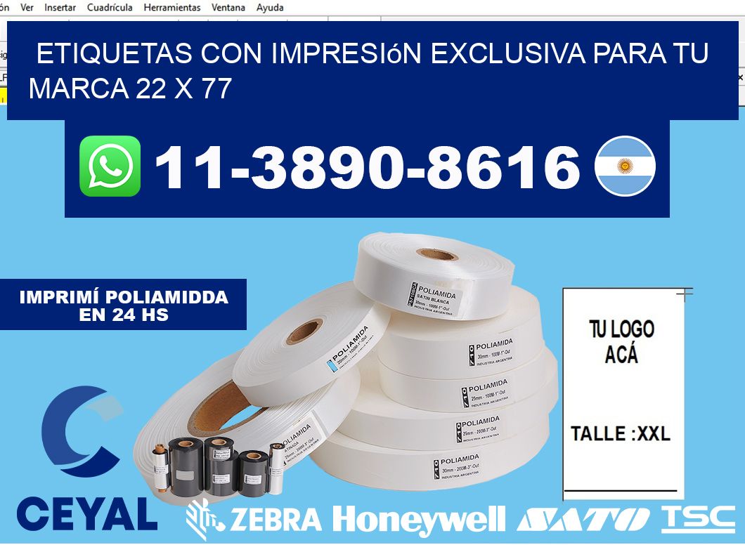 etiquetas con impresión exclusiva para tu marca 22 x 77
